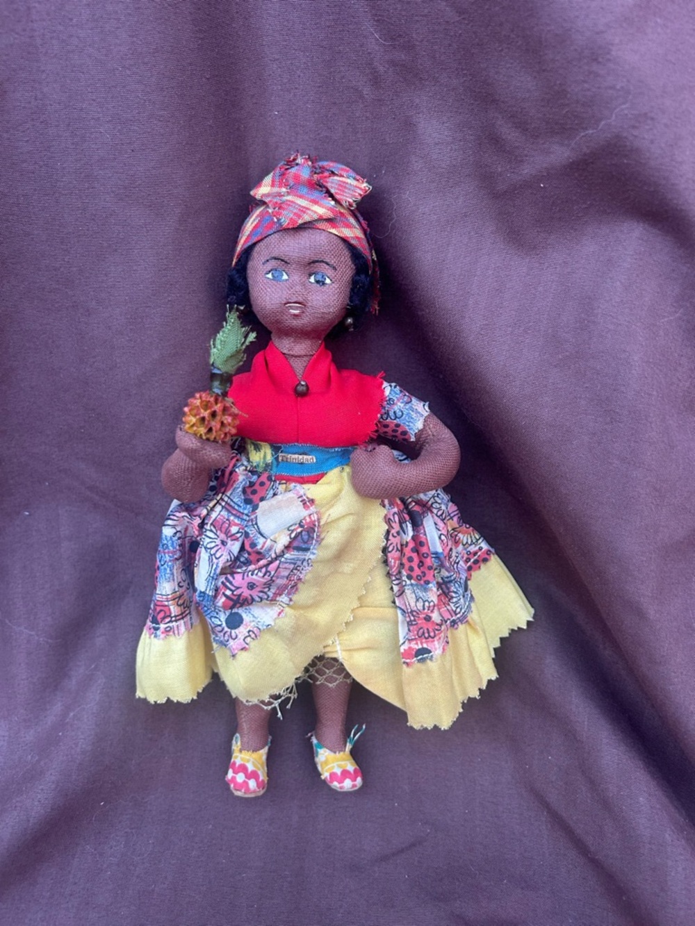 Vintage handmade doll of Trinidad